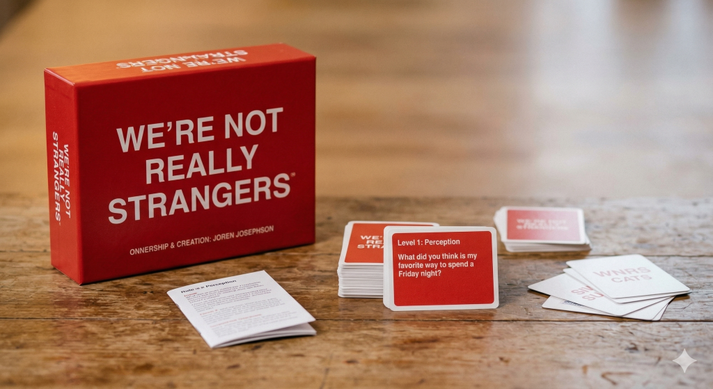 Juego de Cartas "We’re Not Really Strangers" IA como regalo de San Valentin Alt: Juego de Cartas "We’re Not Really Strangers" como regalo de San Valentín